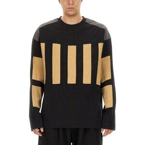 Dries Van Noten Relaxed Fit Cotton Sweatshirt With Ribbed Details - NWT